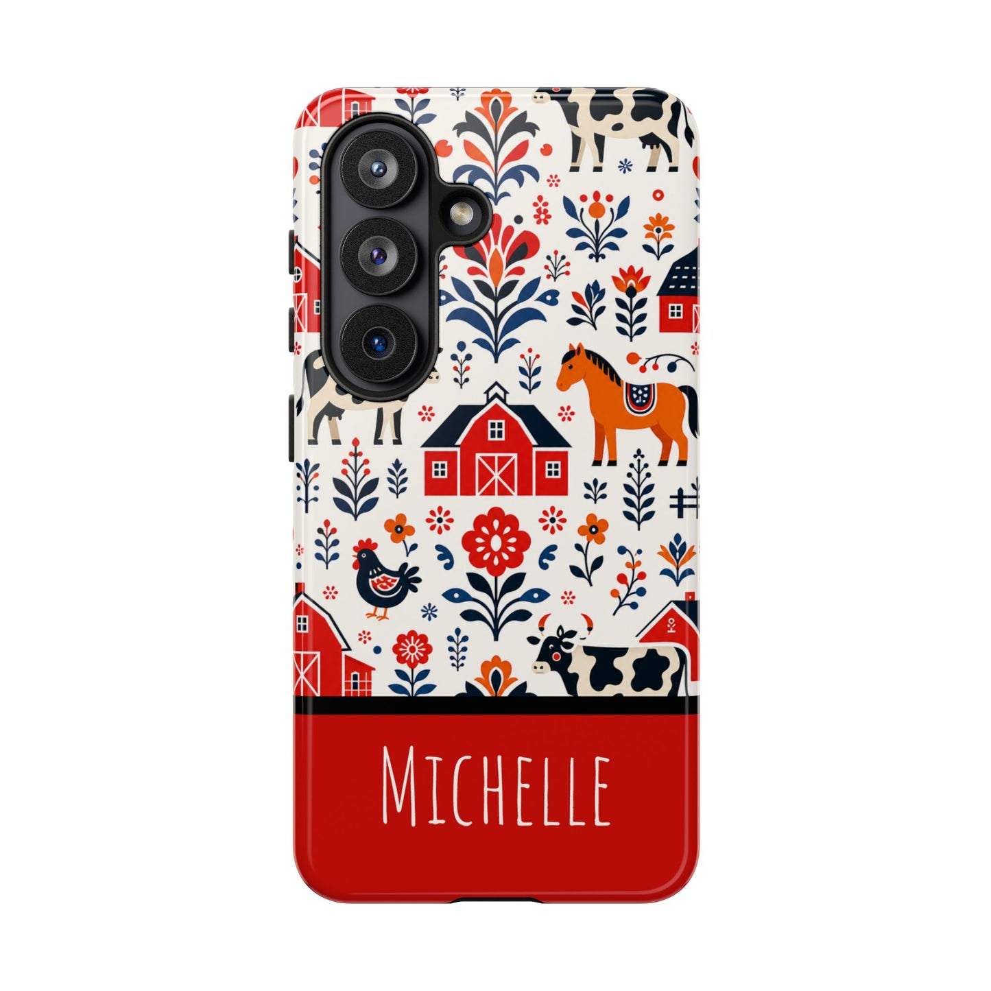 Personalized Barn Folk Art Phone Case
