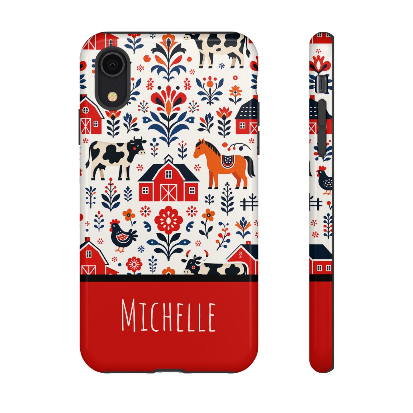 Personalized Barn Folk Art Phone Case