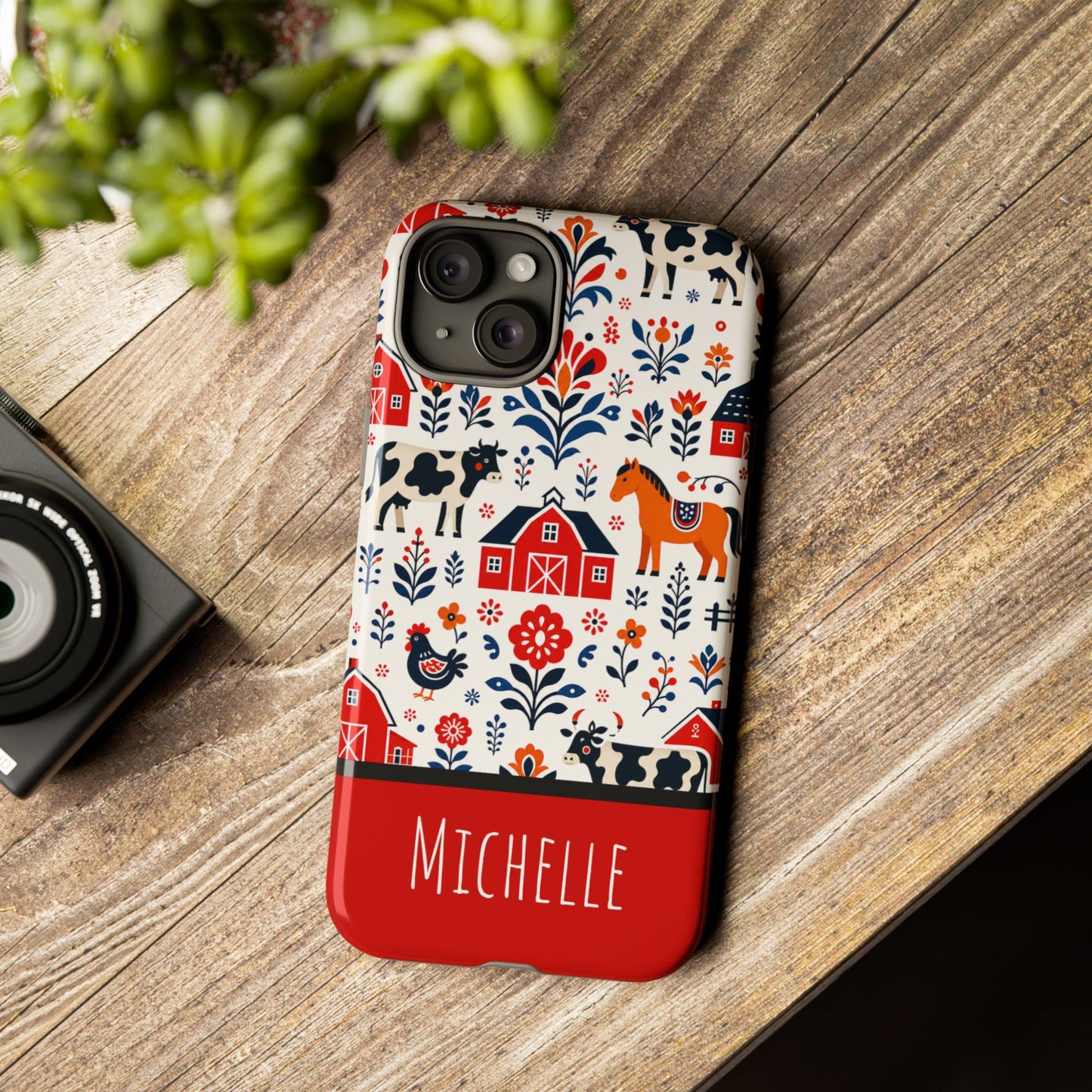 Personalized Barn Folk Art Phone Case
