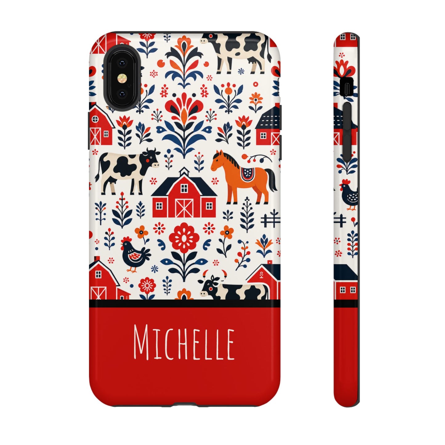 Personalized Barn Folk Art Phone Case