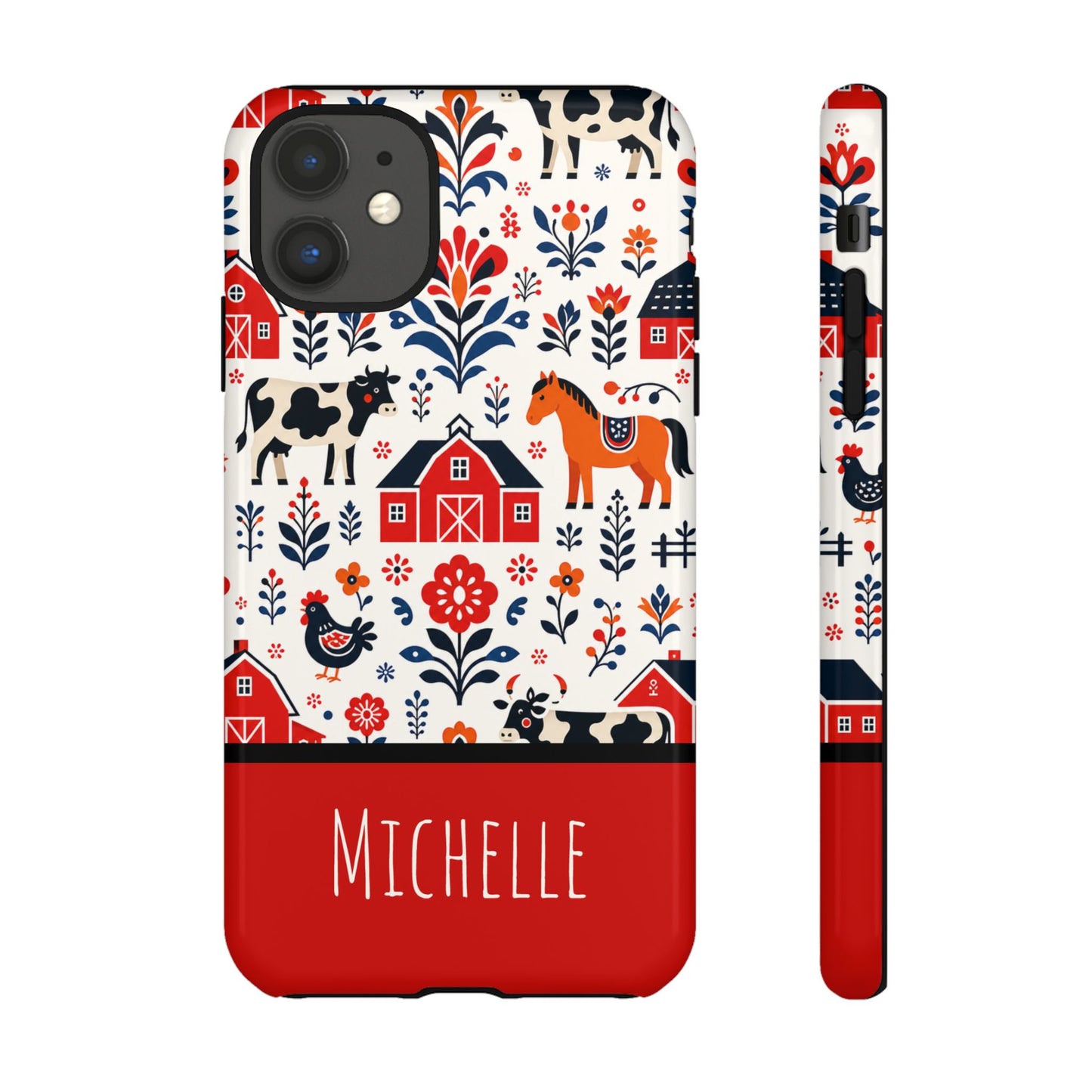 Personalized Barn Folk Art Phone Case