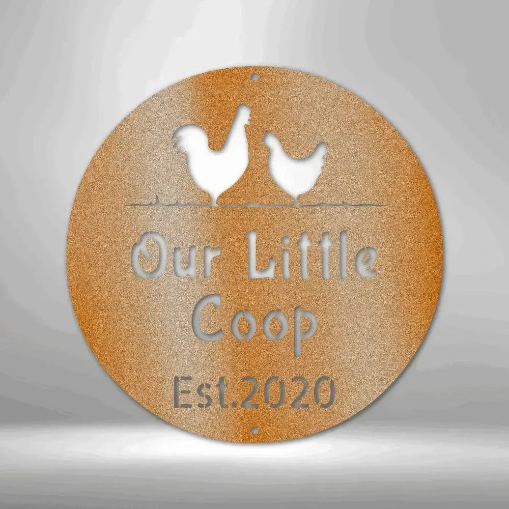 Personalized Chicken Coop Metal Art Sign