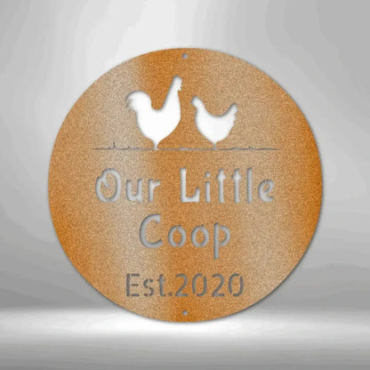 Personalized Chicken Coop Metal Art Sign