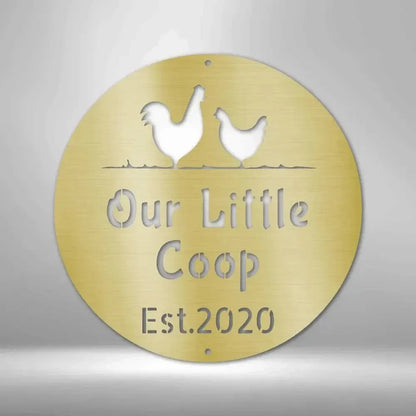 Personalized Chicken Coop Metal Art Sign