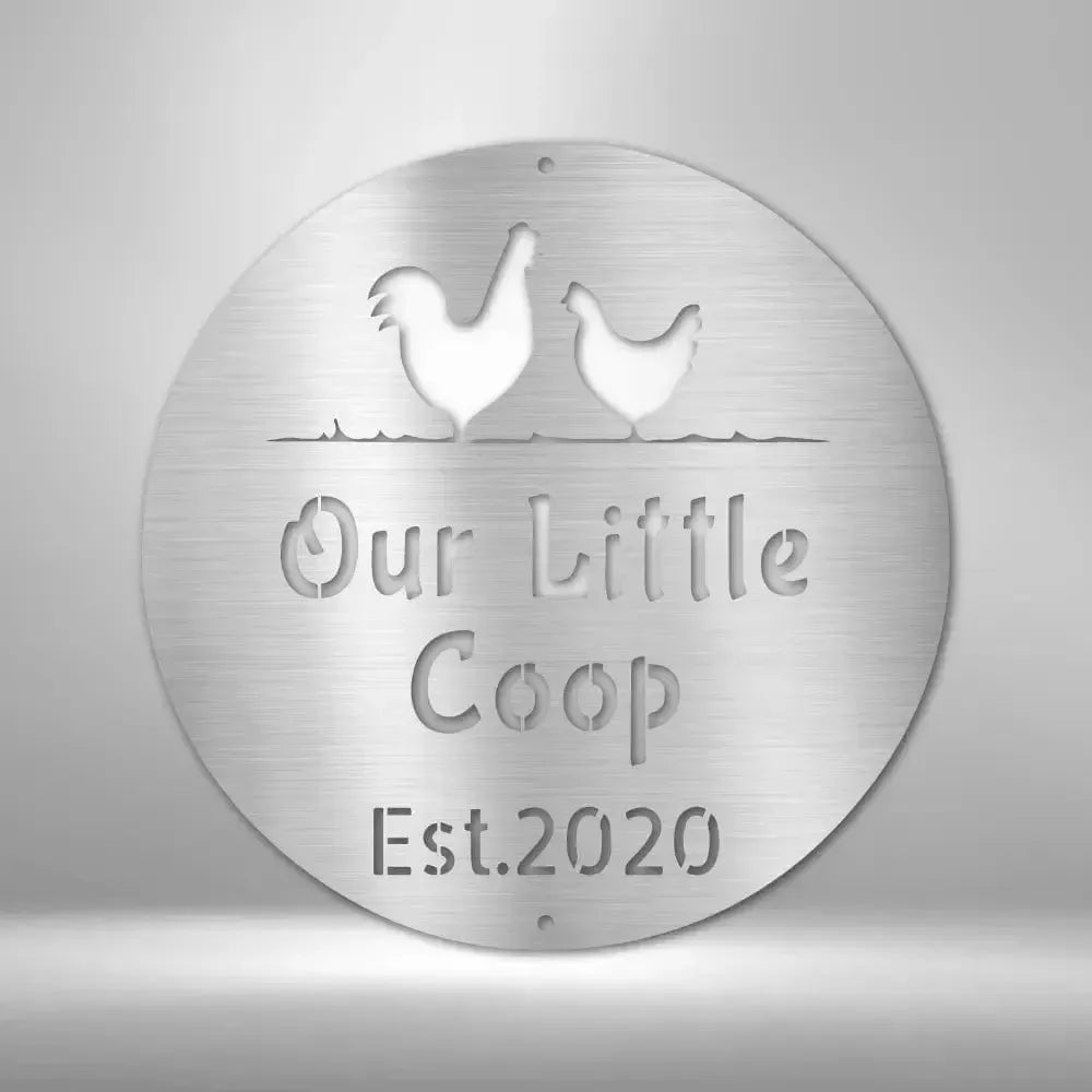 Personalized Chicken Coop Metal Art Sign