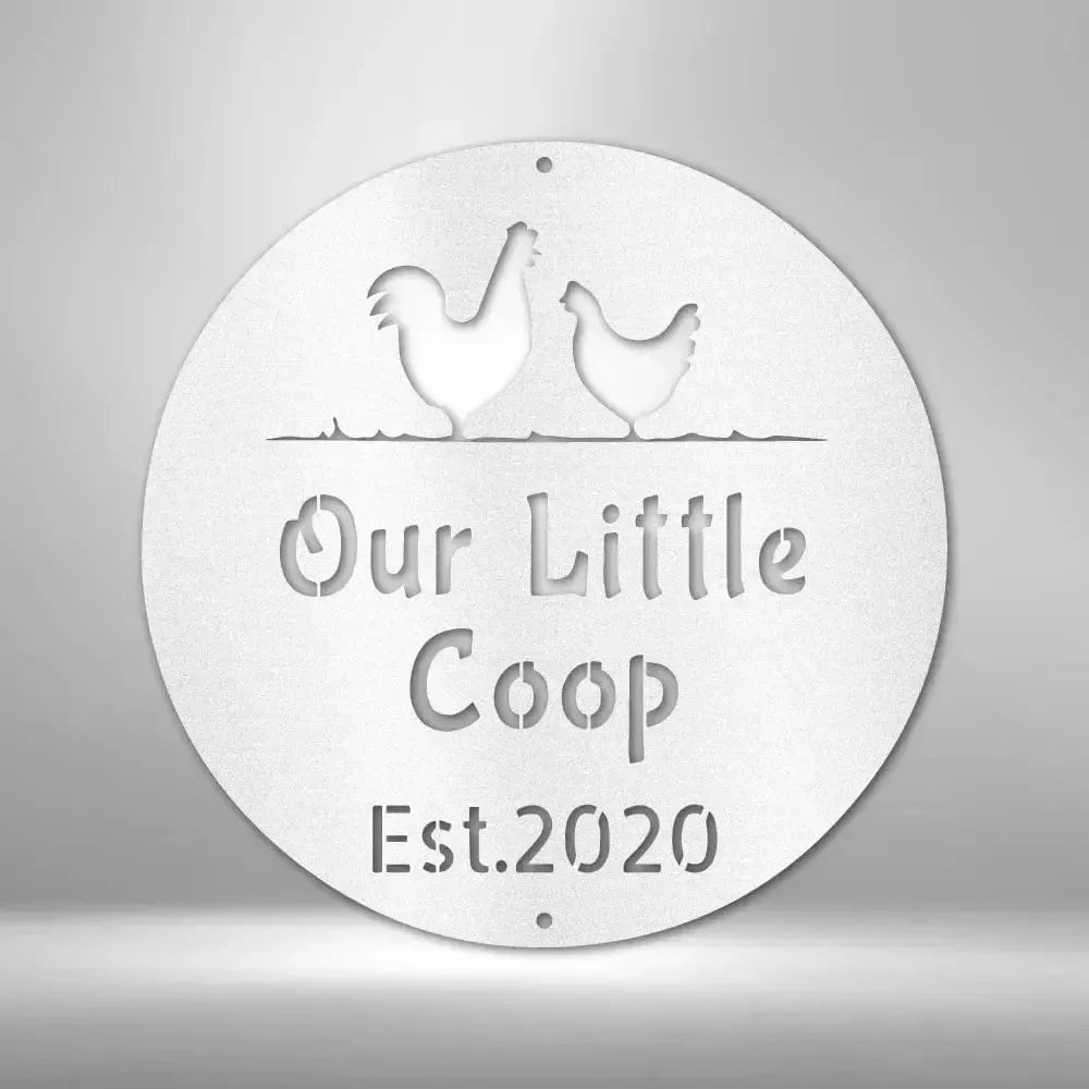 Personalized Chicken Coop Metal Art Sign
