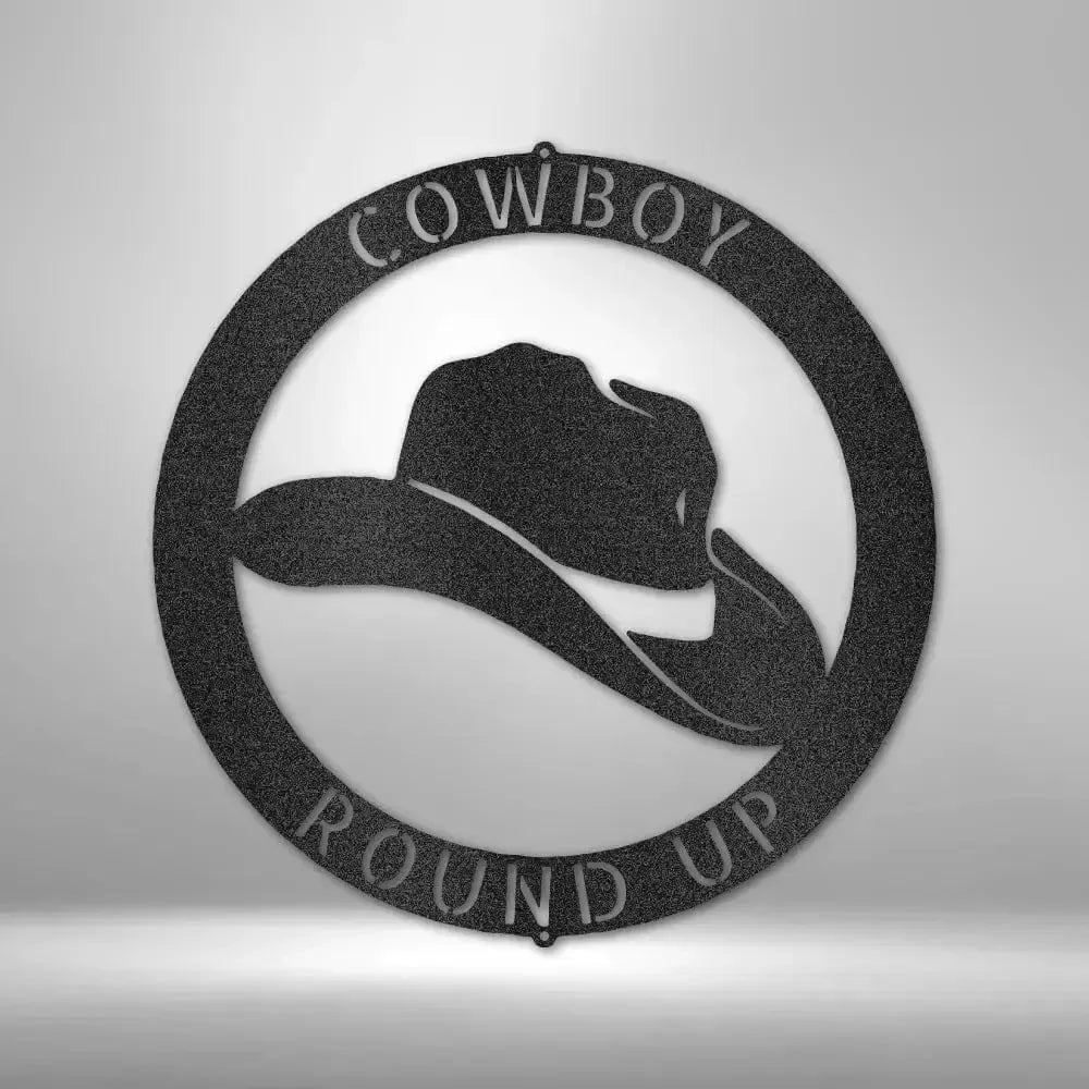 Personalized Cowboy Hat Metal Art Sign
