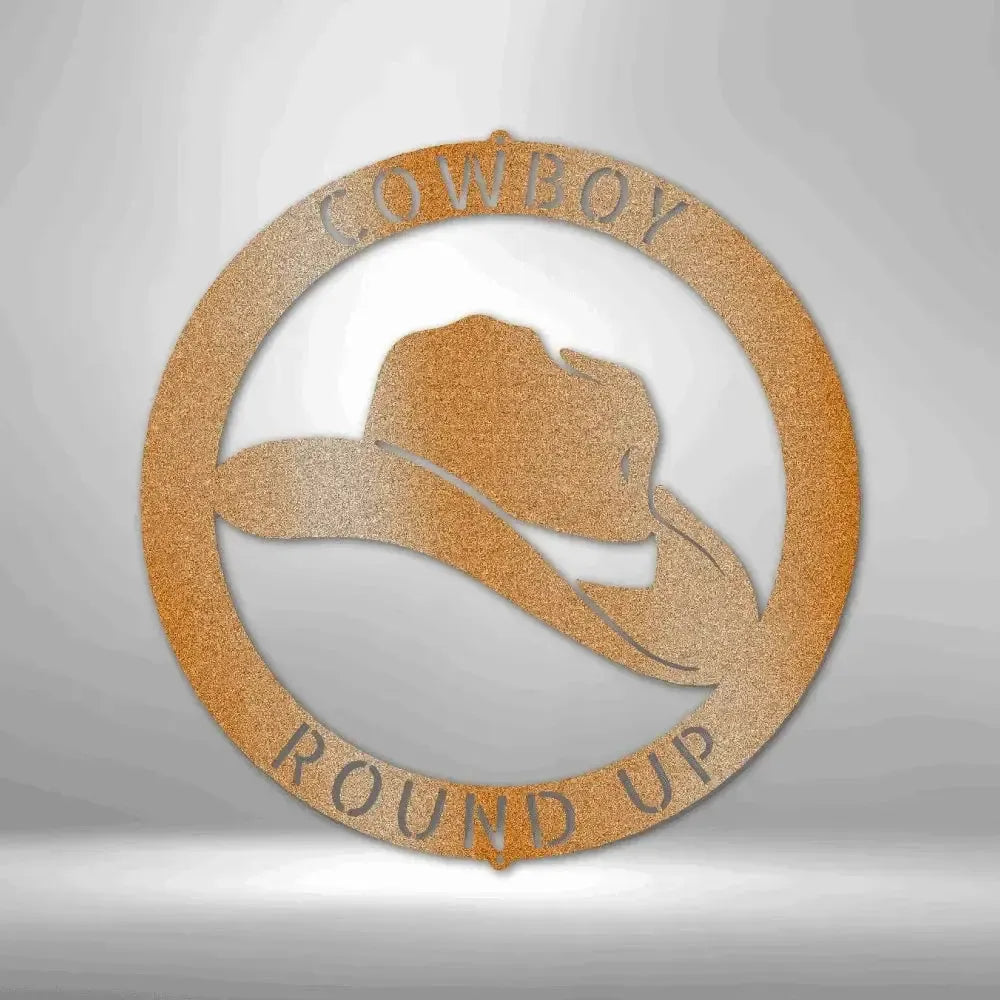 Personalized Cowboy Hat Metal Art Sign