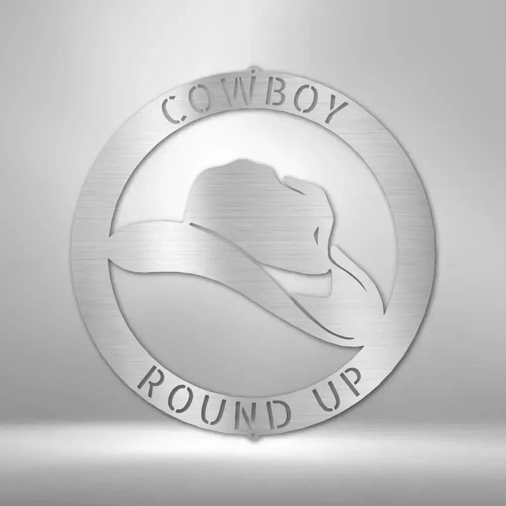 Personalized Cowboy Hat Metal Art Sign