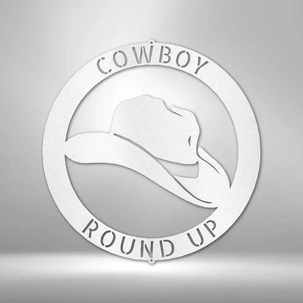 Personalized Cowboy Hat Metal Art Sign