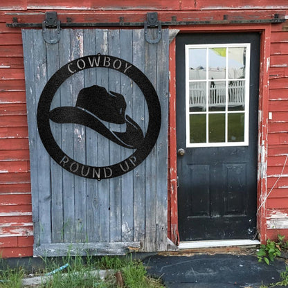 Personalized Cowboy Hat Metal Art Sign