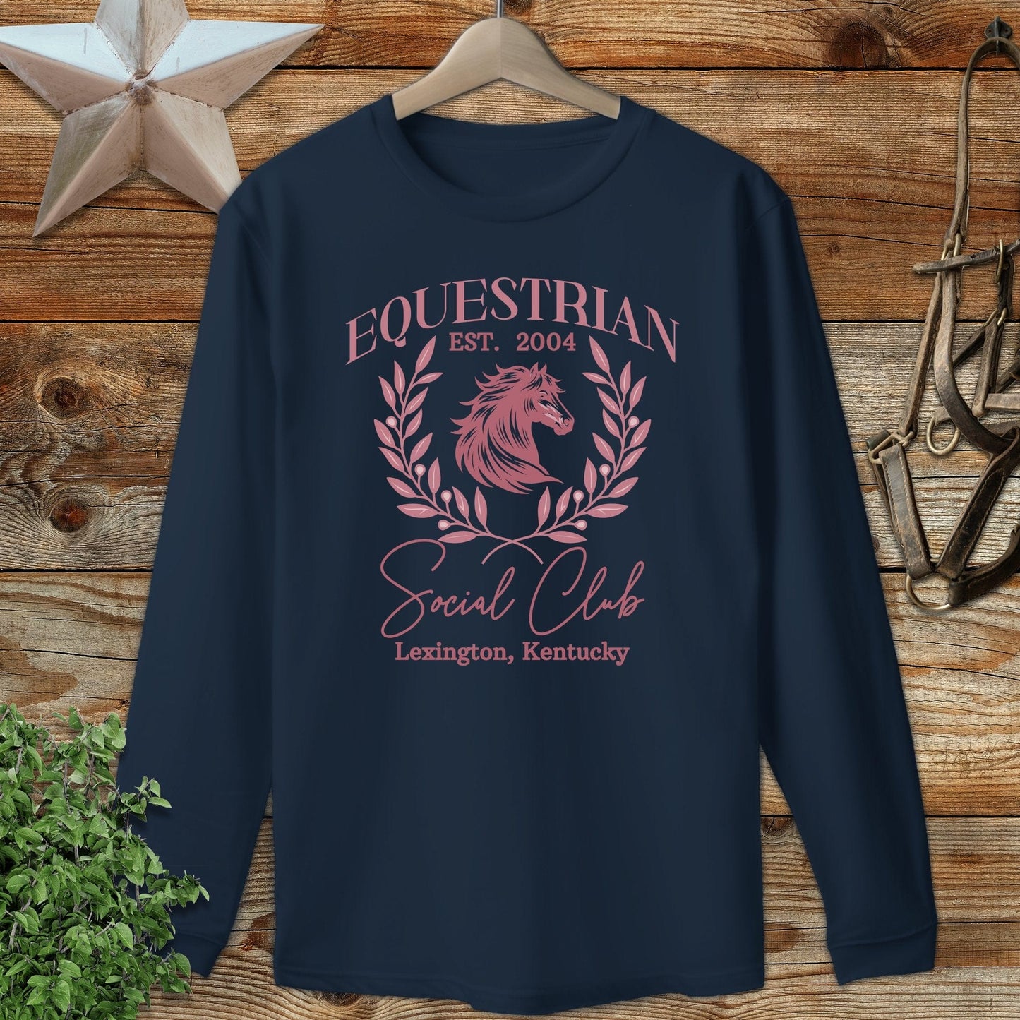 Personalized Equestrian Social Club Long Sleeve Tee