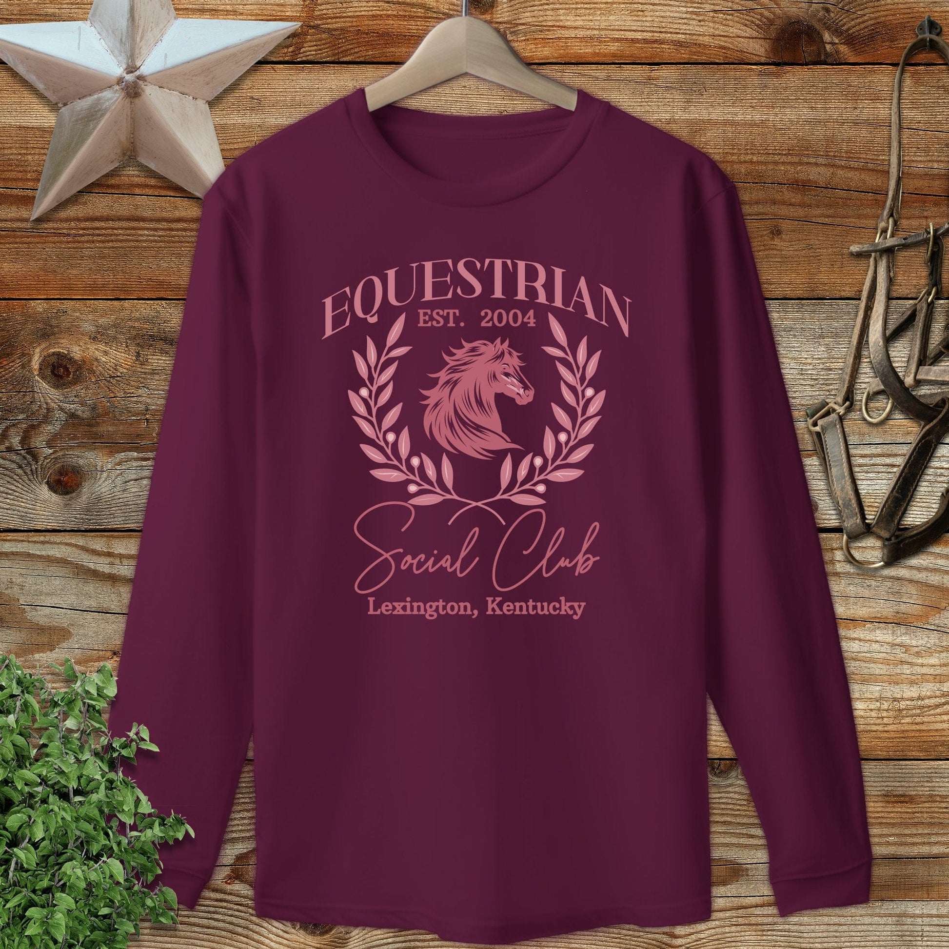 Personalized Equestrian Social Club Long Sleeve Tee