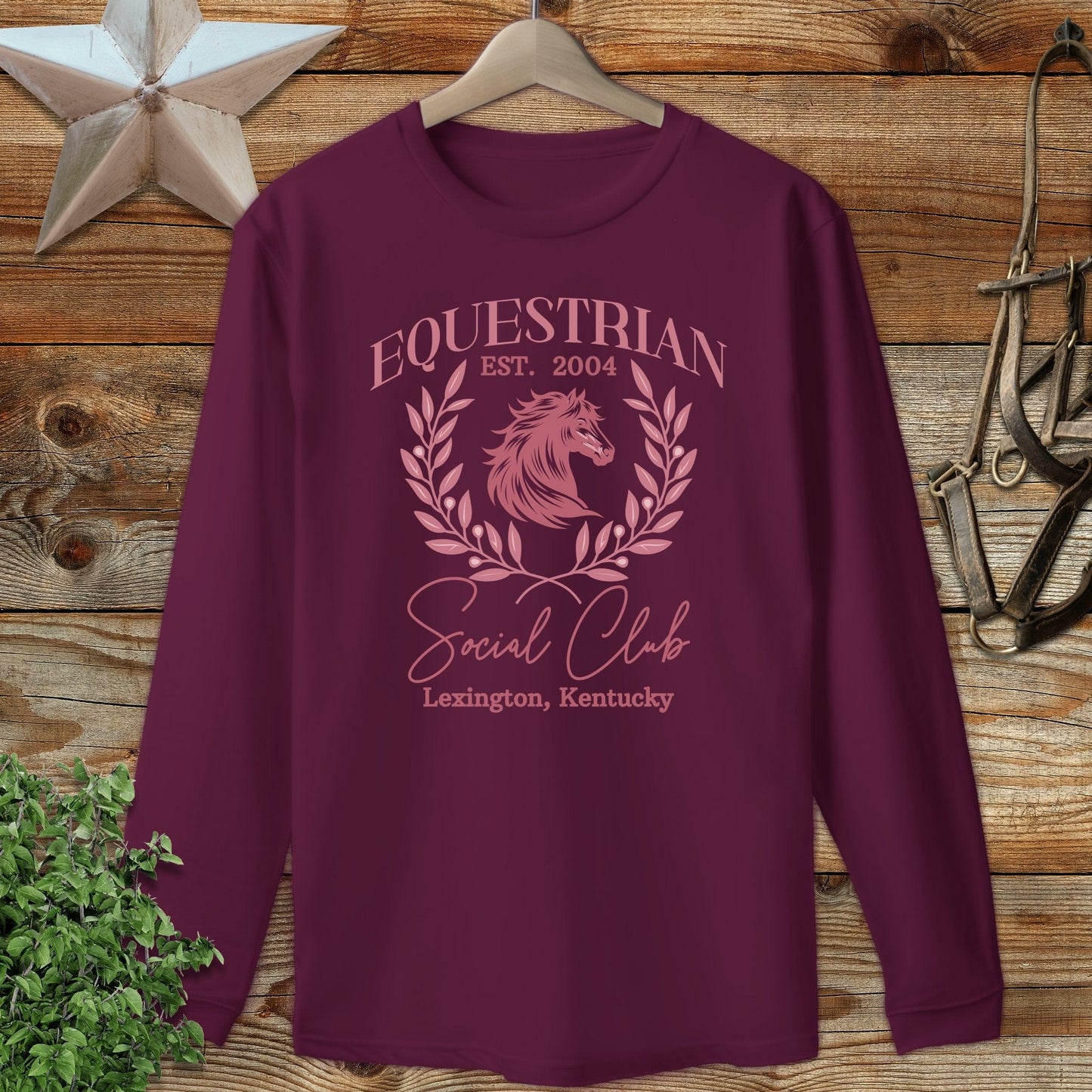 Personalized Equestrian Social Club Long Sleeve Tee