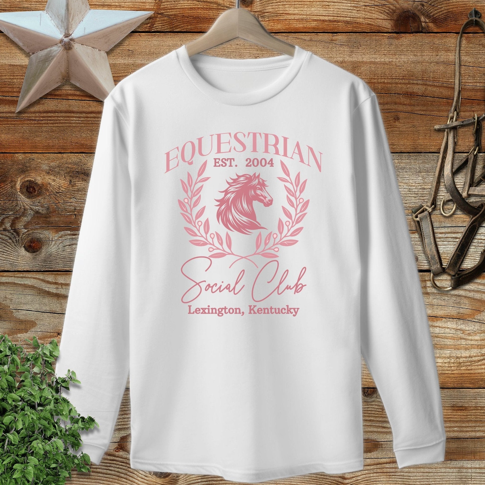 Personalized Equestrian Social Club Long Sleeve Tee