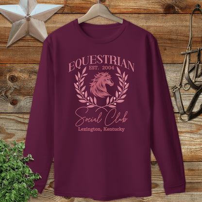 Personalized Equestrian Social Club Long Sleeve Tee