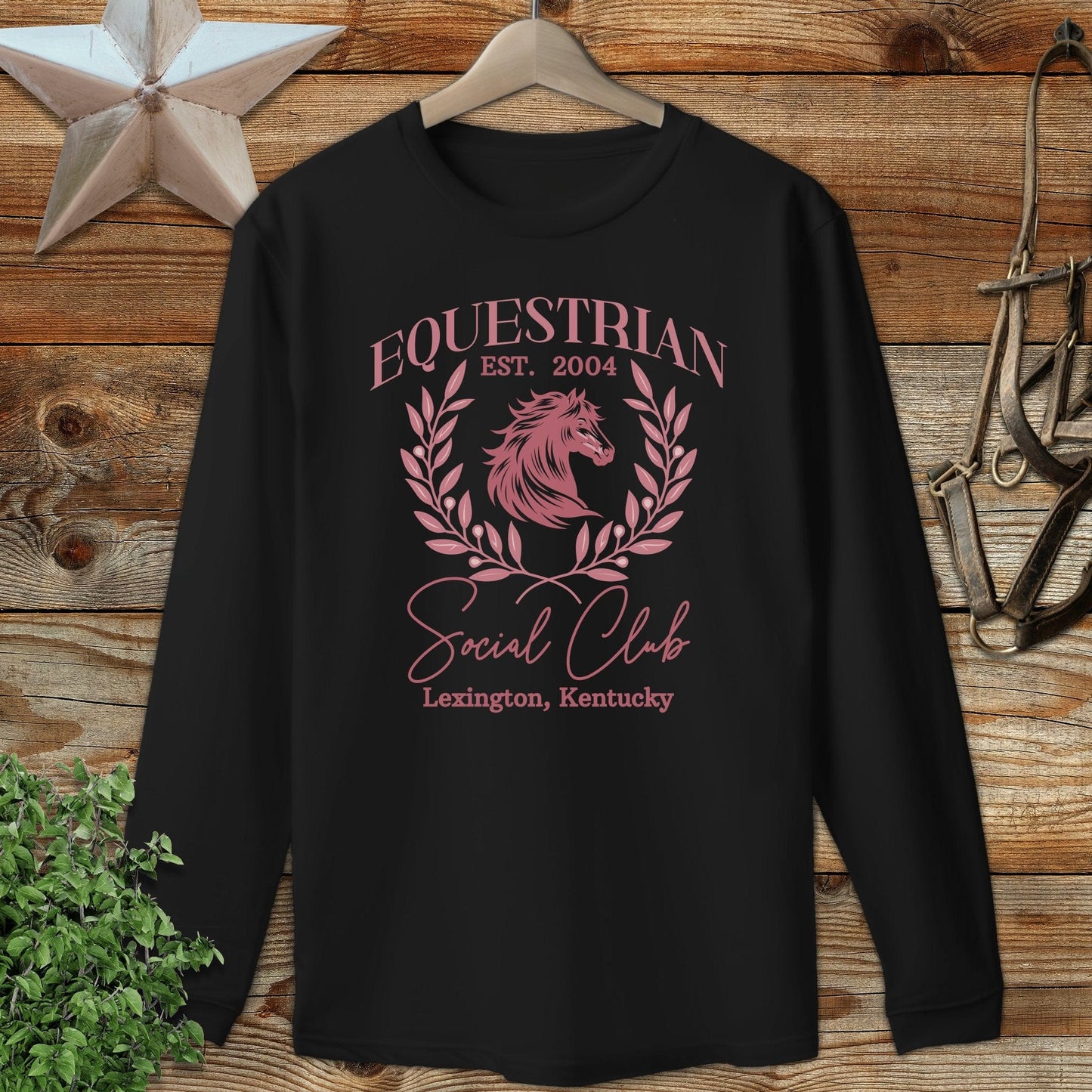 Personalized Equestrian Social Club Long Sleeve Tee