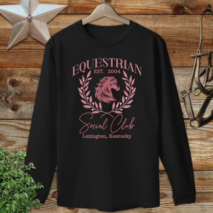 Personalized Equestrian Social Club Long Sleeve Tee