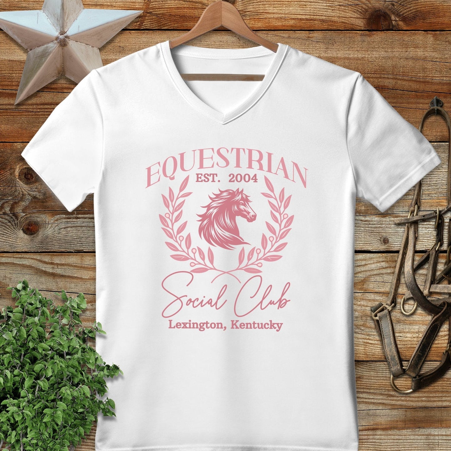 Personalized Equestrian Social Club V-neck