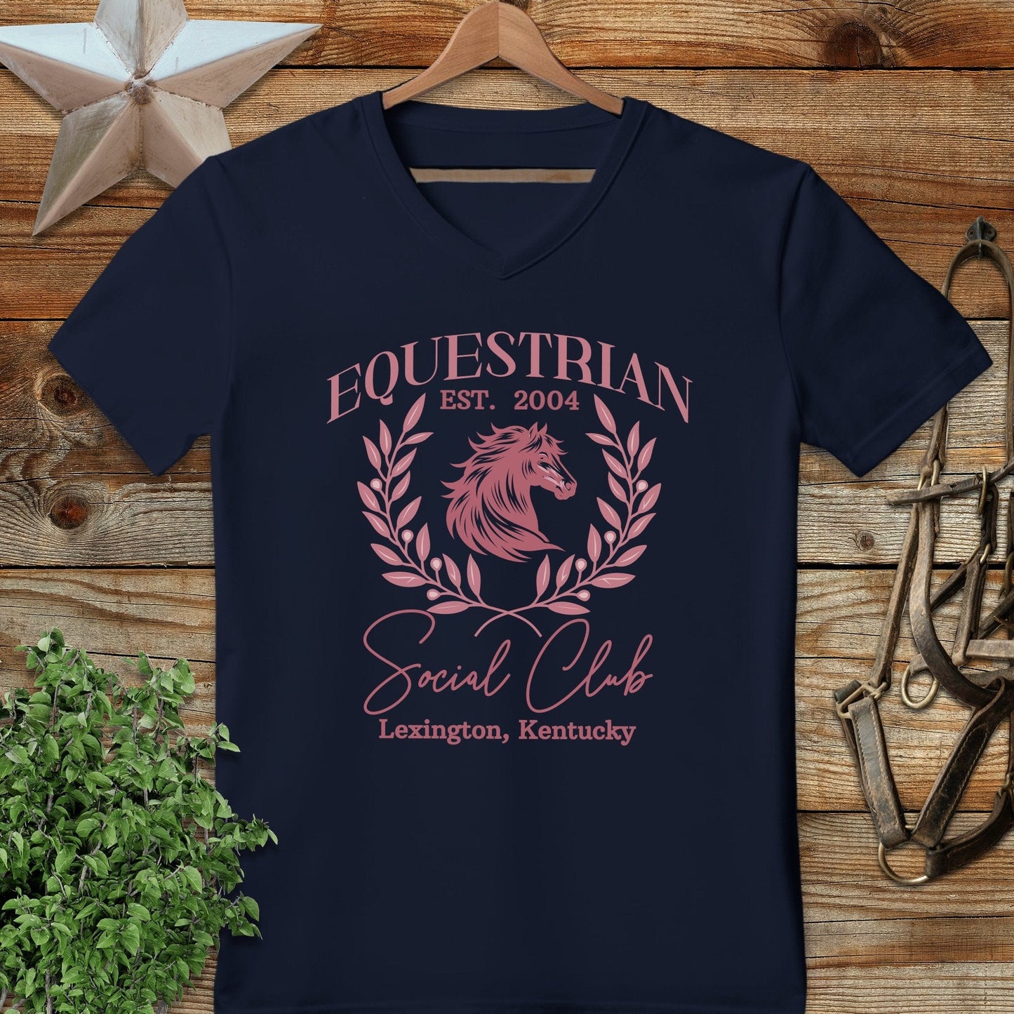 Personalized Equestrian Social Club V-neck