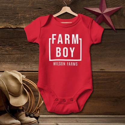 Personalized Farm Boy Bodysuit (Baby)