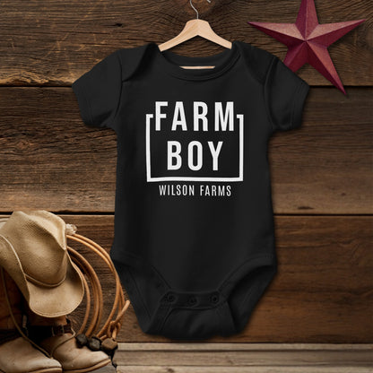 Personalized Farm Boy Bodysuit (Baby)