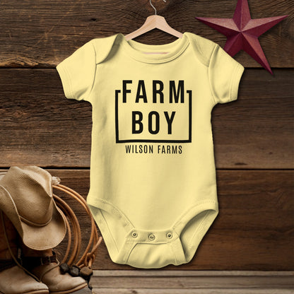 Personalized Farm Boy Bodysuit (Baby)