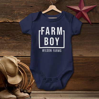 Personalized Farm Boy Bodysuit (Baby)