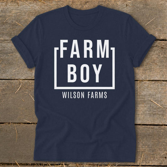 Personalized Farm Boy Softstyle Tee - Navy