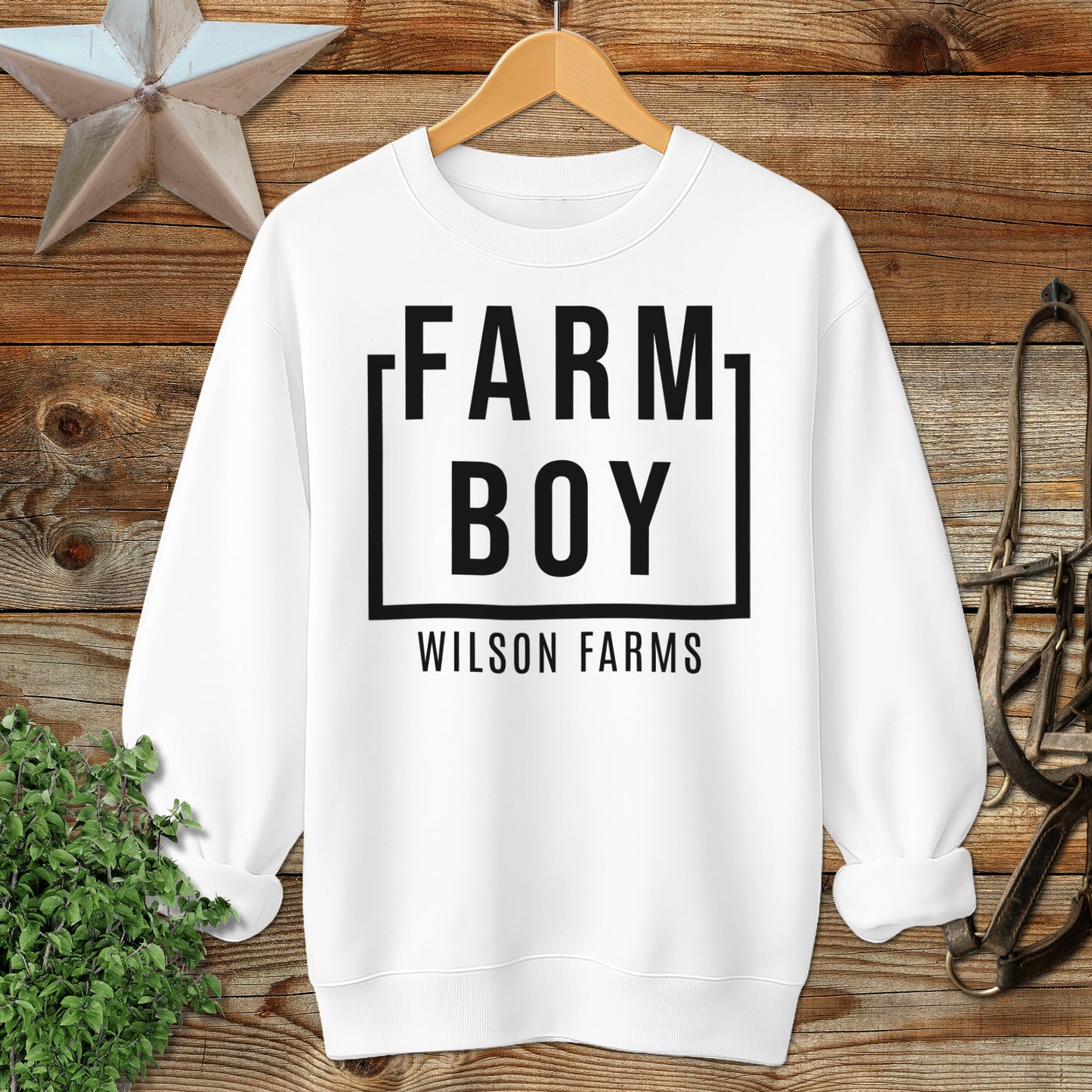 Personalized Farm Boy Sweatshirt