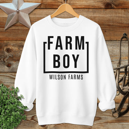 Personalized Farm Boy Sweatshirt