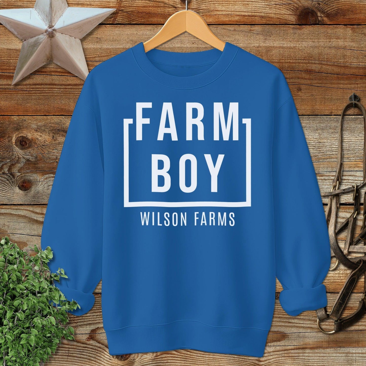 Personalized Farm Boy Sweatshirt