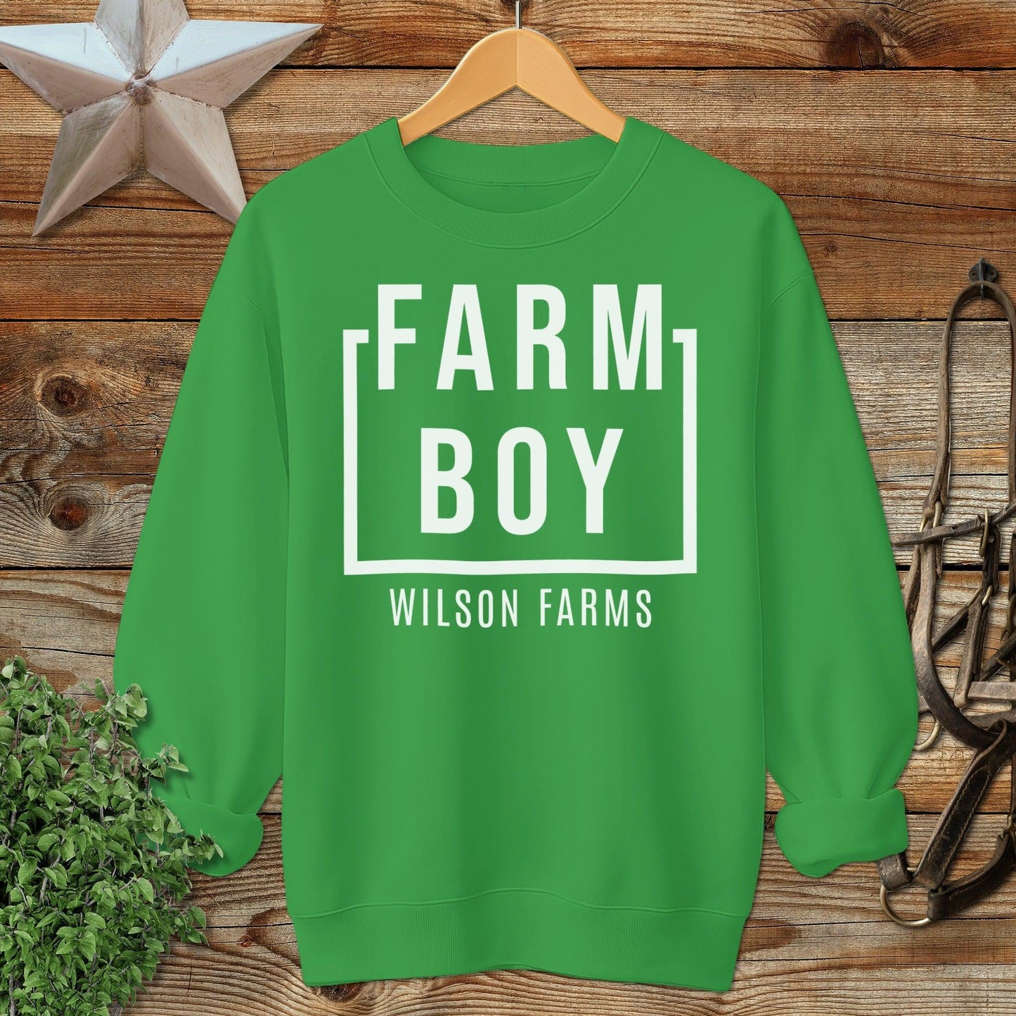 Personalized Farm Boy Sweatshirt
