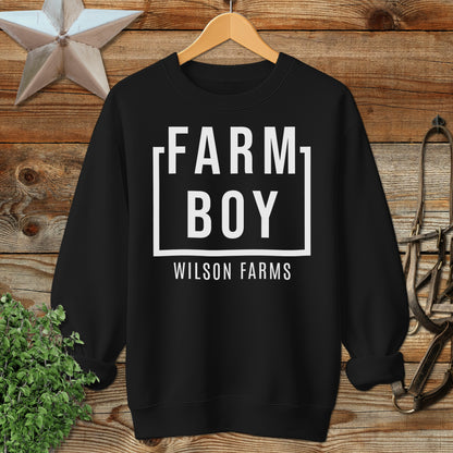 Personalized Farm Boy Sweatshirt