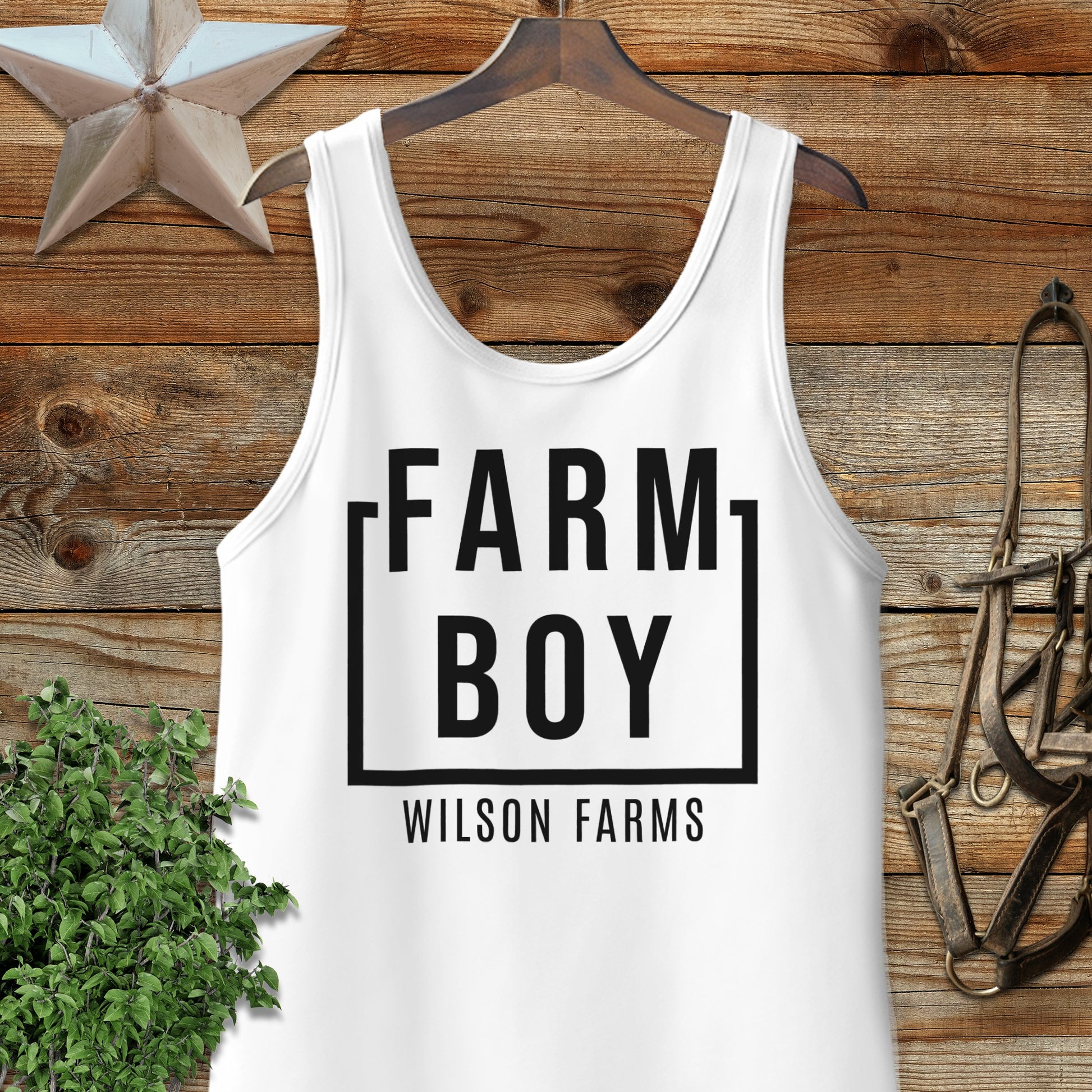Personalized Farm Boy Tank Top
