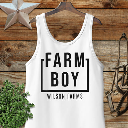 Personalized Farm Boy Tank Top