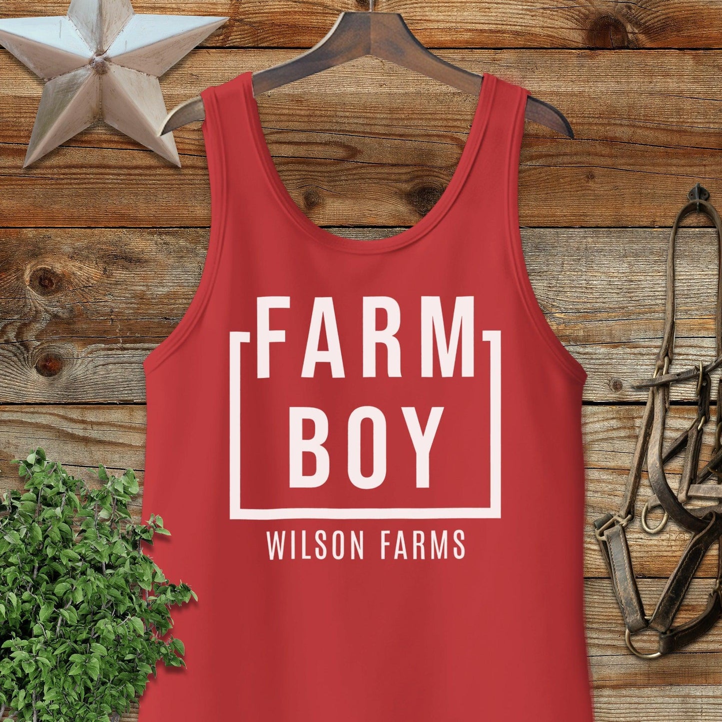 Personalized Farm Boy Tank Top