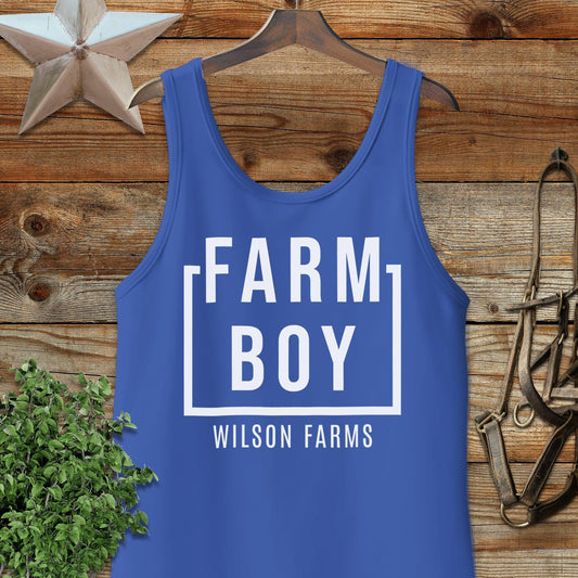 Personalized Farm Boy Tank Top