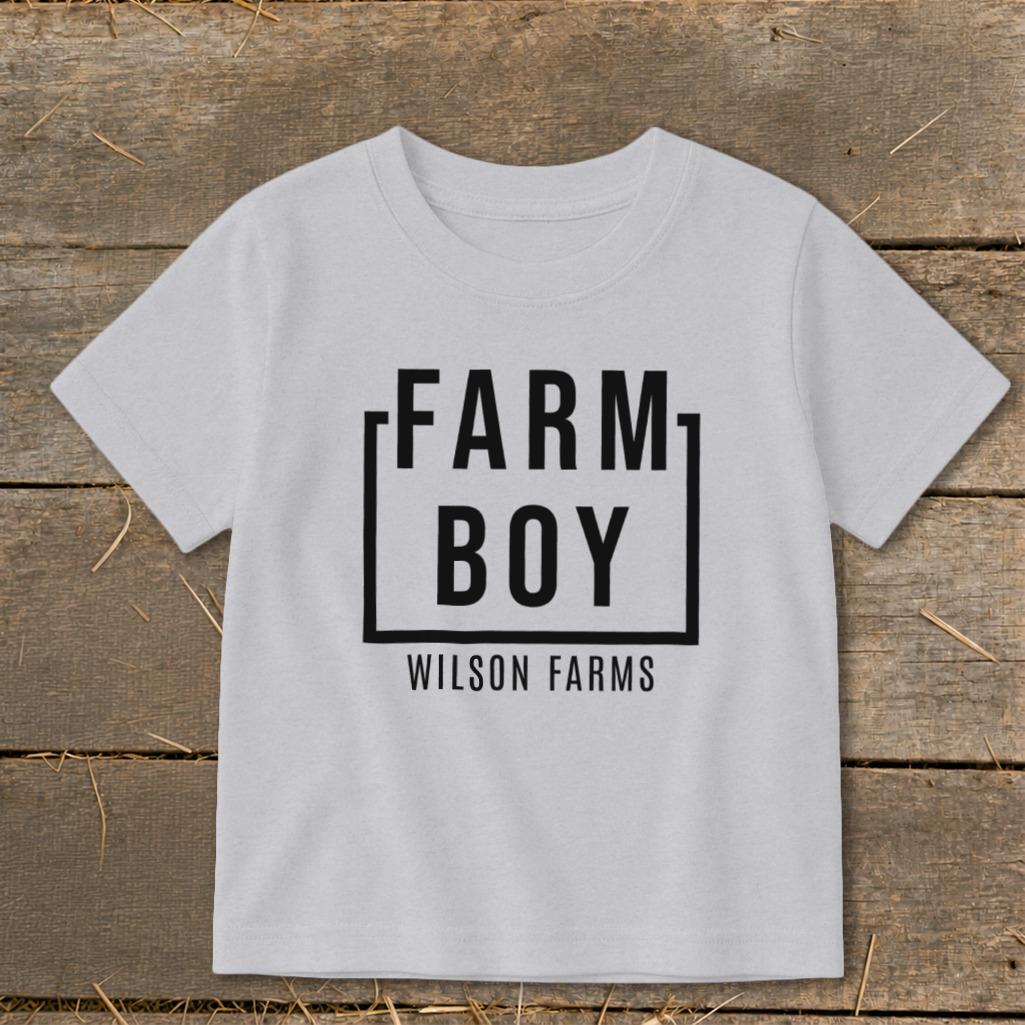 Personalized Farm Boy Toddler Tee