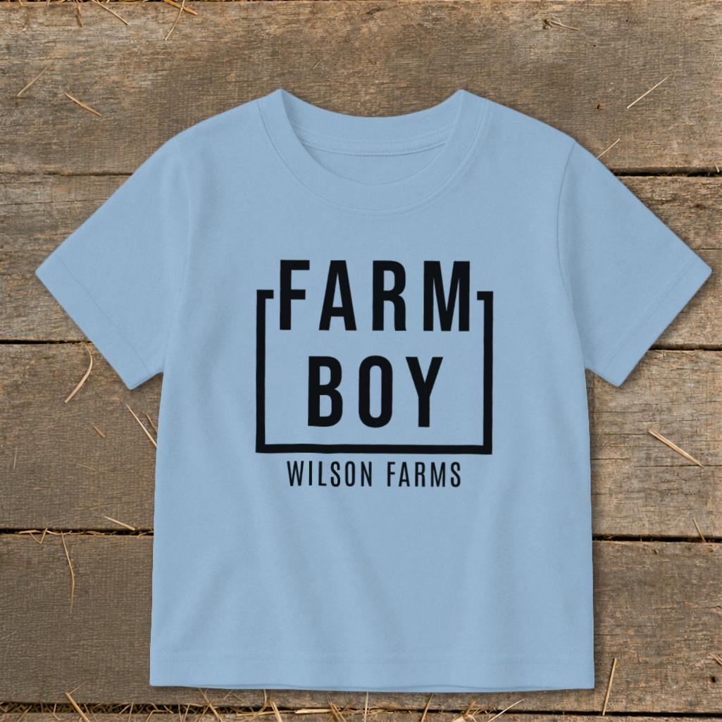 Personalized Farm Boy Toddler Tee