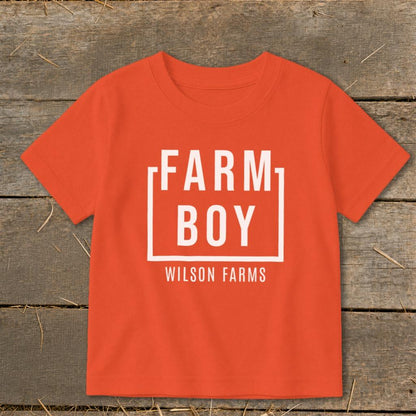 Personalized Farm Boy Toddler Tee