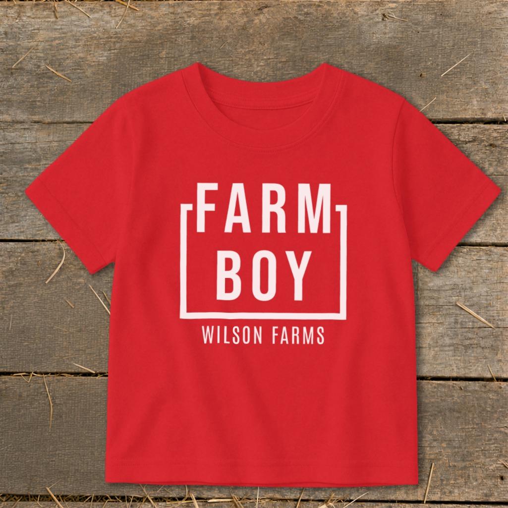 Personalized Farm Boy Toddler Tee