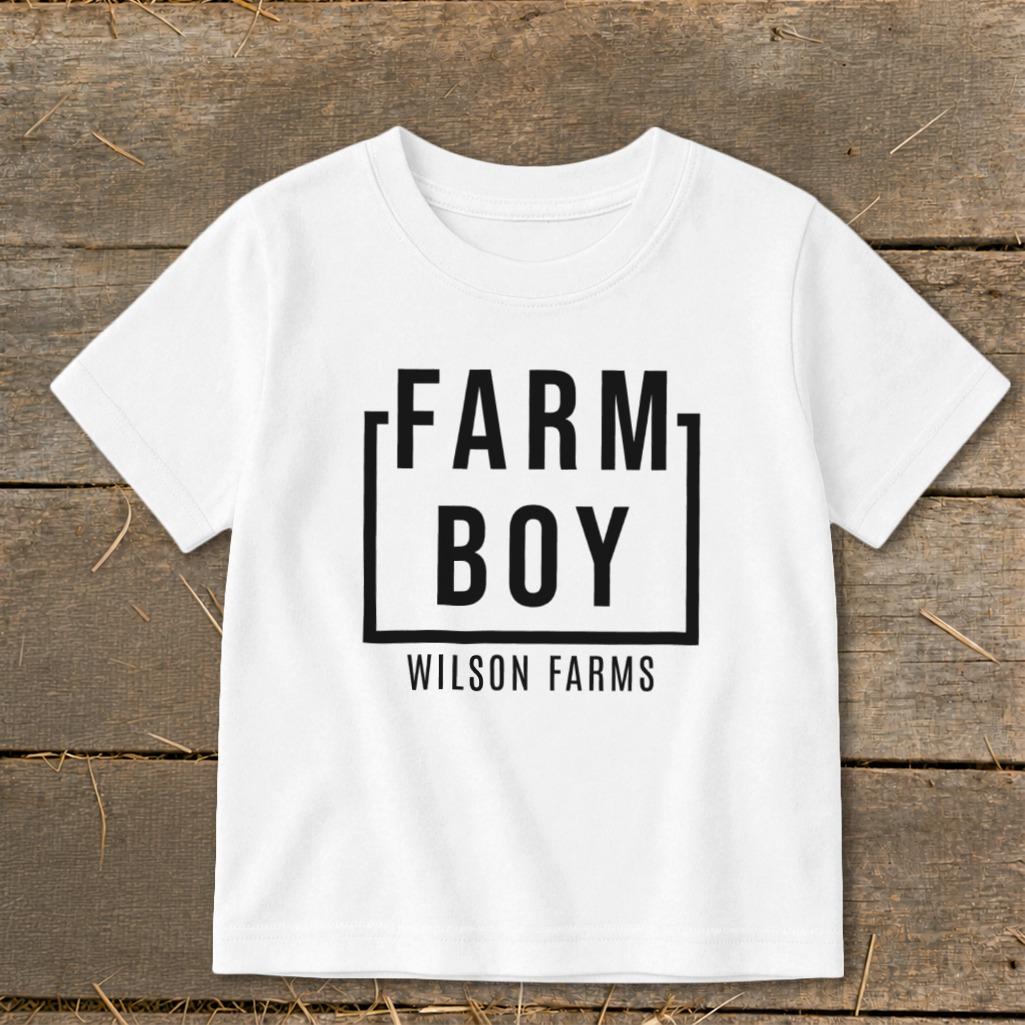Personalized Farm Boy Toddler Tee