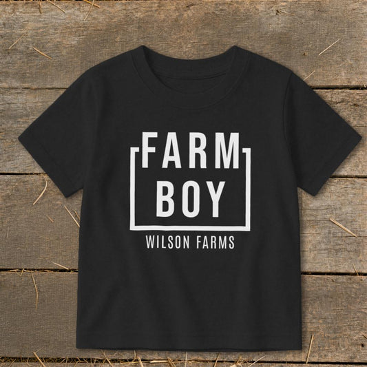 Personalized Farm Boy Toddler Tee