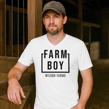 Personalized Farm Boy V-neck