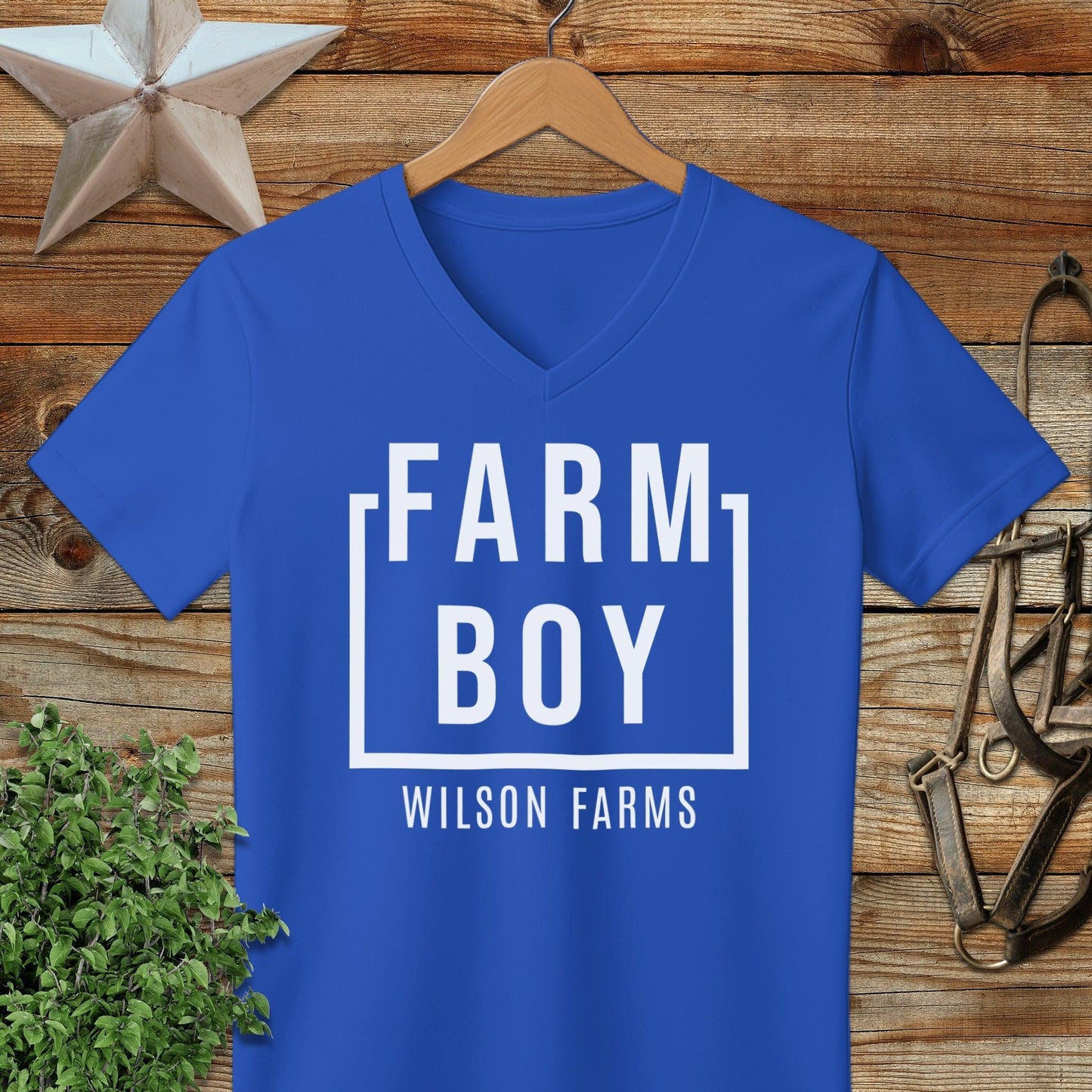 Personalized Farm Boy V-neck