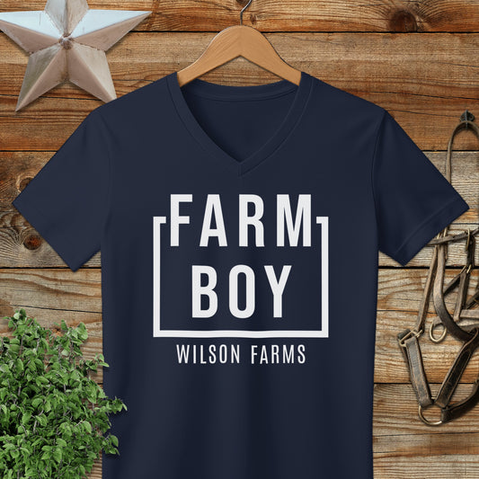 Personalized Farm Boy V-neck