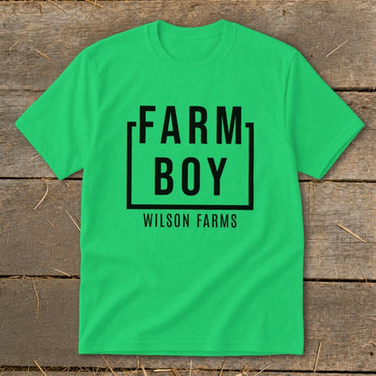 Personalized Farm Boy Youth Tee