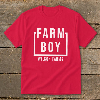 Personalized Farm Boy Youth Tee