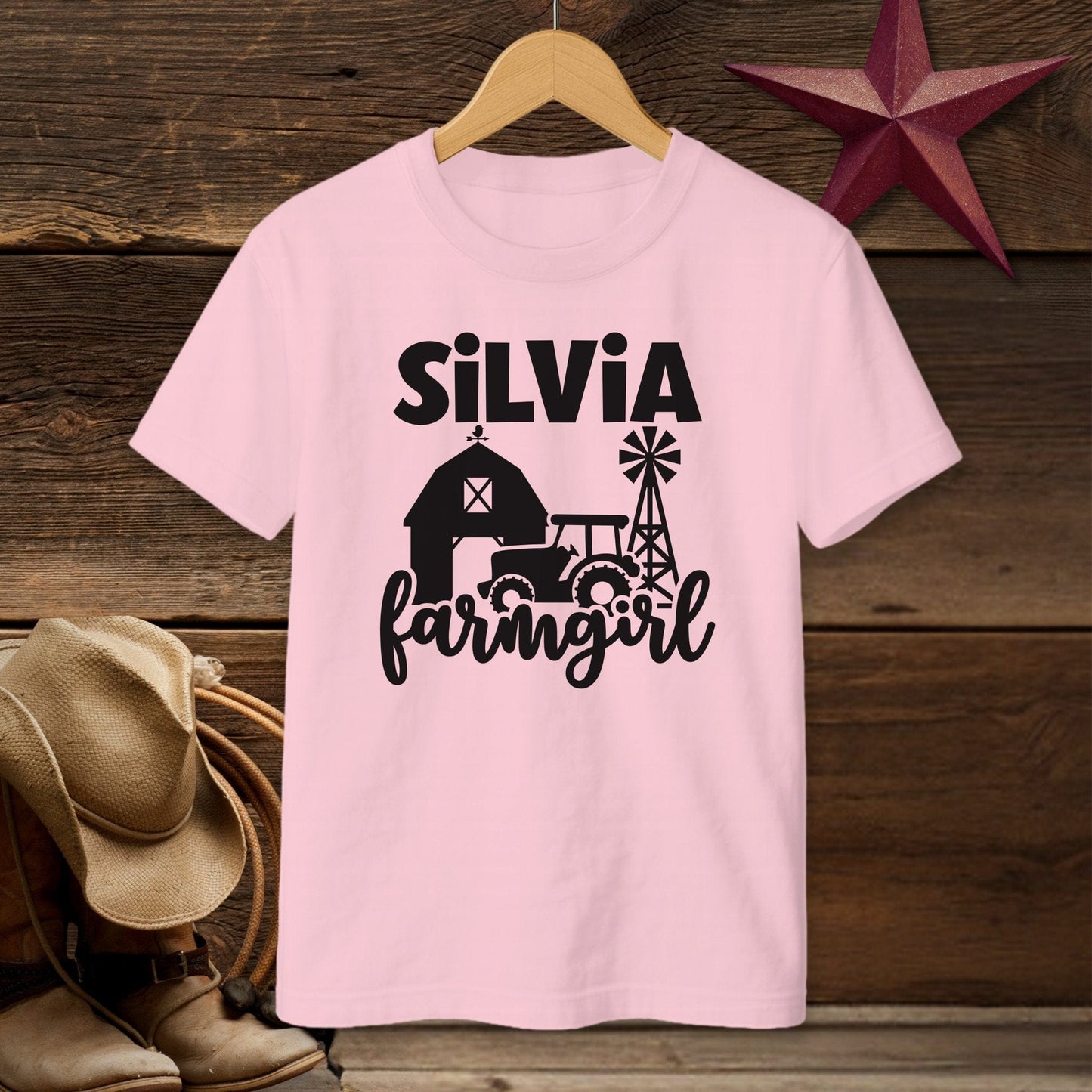Personalized Farm Girl T-Shirt (Youth)